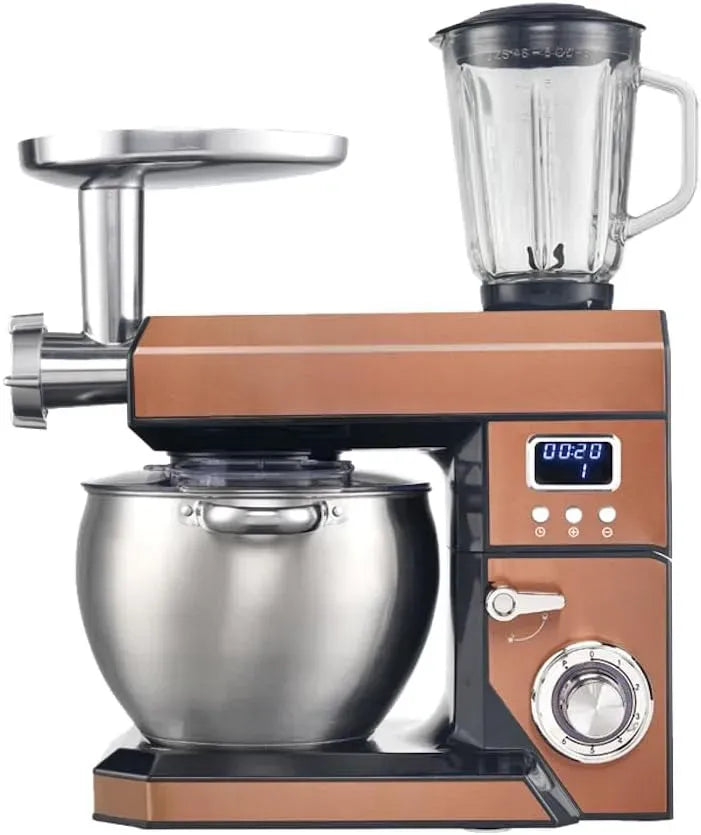 Robot de cuisine SH-KM2285BG, 8,5 L, acier inoxydable, Robot pâtissier W bol inox 8,5L, 6 vitesses + Pulse