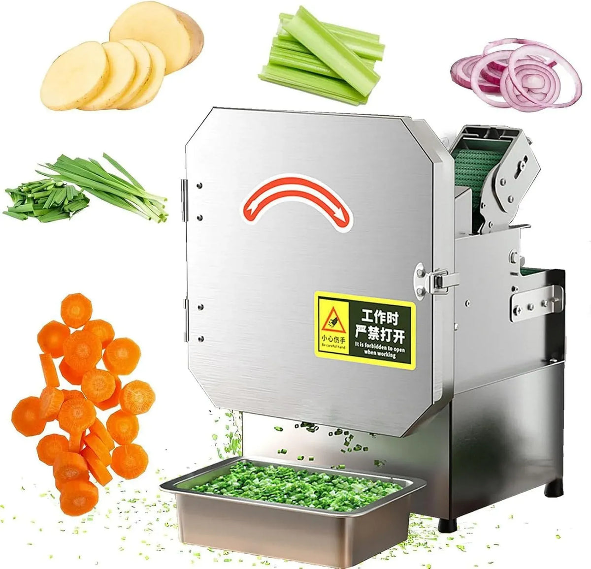 Persil Et Chou, Coupe-oignons Verts, pour Trancheuse électrique Professionnelle pour Légumes, Céleri, Hachoir Robuste pour Râper Et Trancher