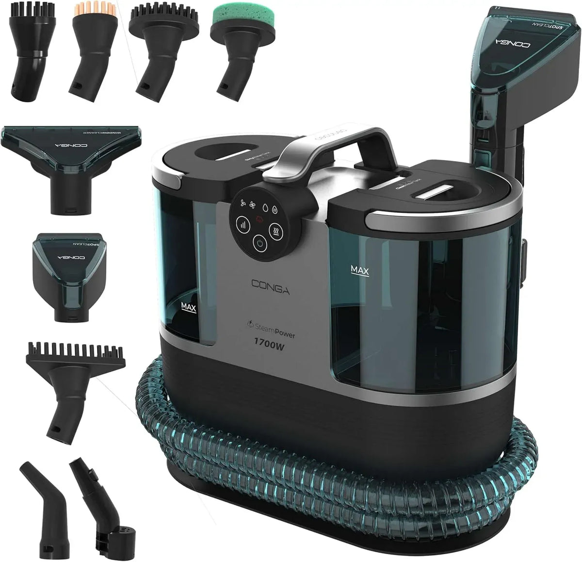 Cecotec Accessoire pour appareil, 1700 W, vapeur, Nettoyage à la Vapeur et à l'Eau Chaude, Rayon de 9m, Fonction 3 en 1