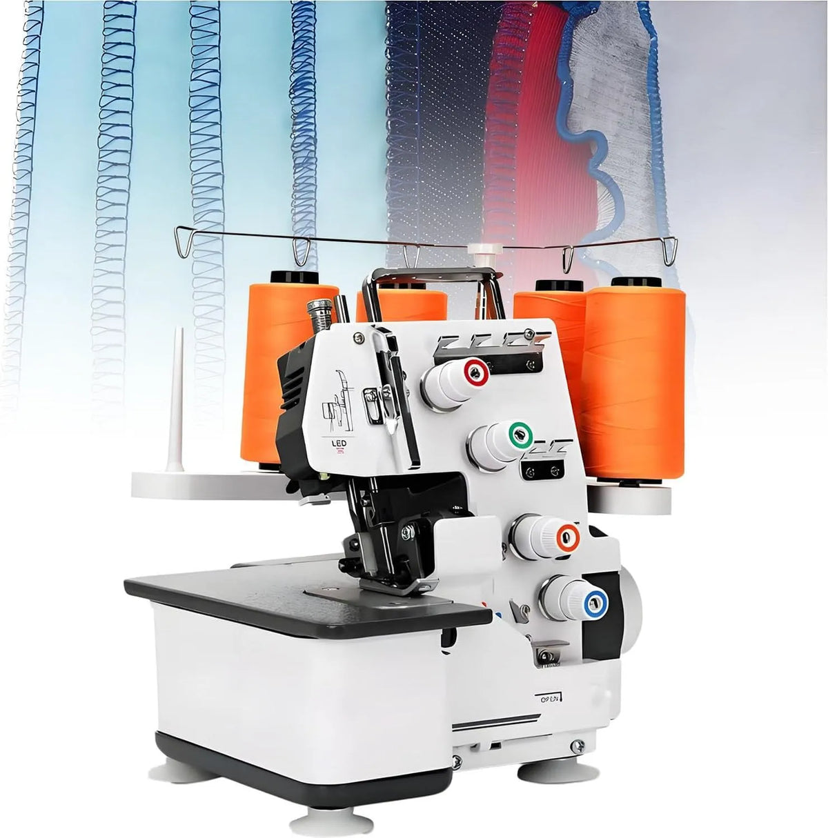 Machines à Coudre, surjeteuses et surjeteuses Semi-industrielles équipé de châssis métallique, capacité de 3 à 4 Fils de surjet