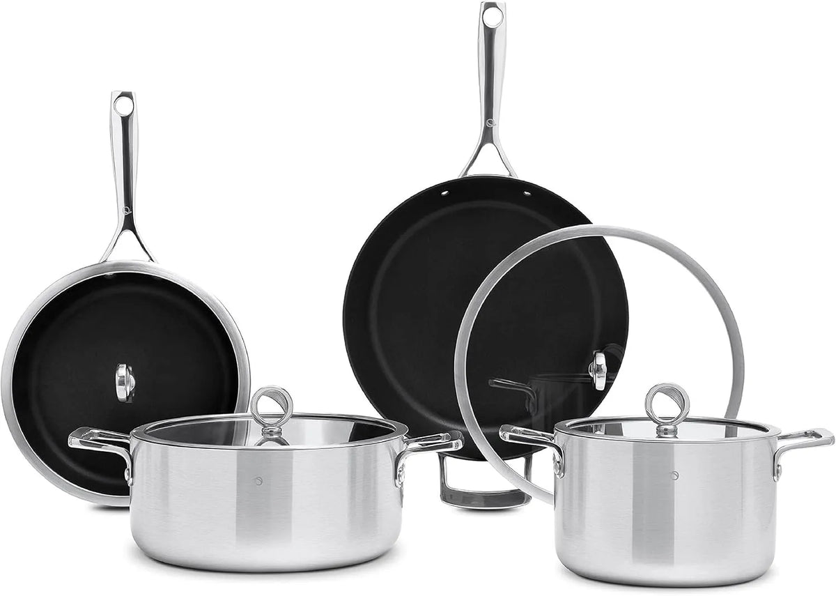 Lave-vaisselle, set de casseroles et poêles antiadhésives, matériau 5 couches, sans PFOA