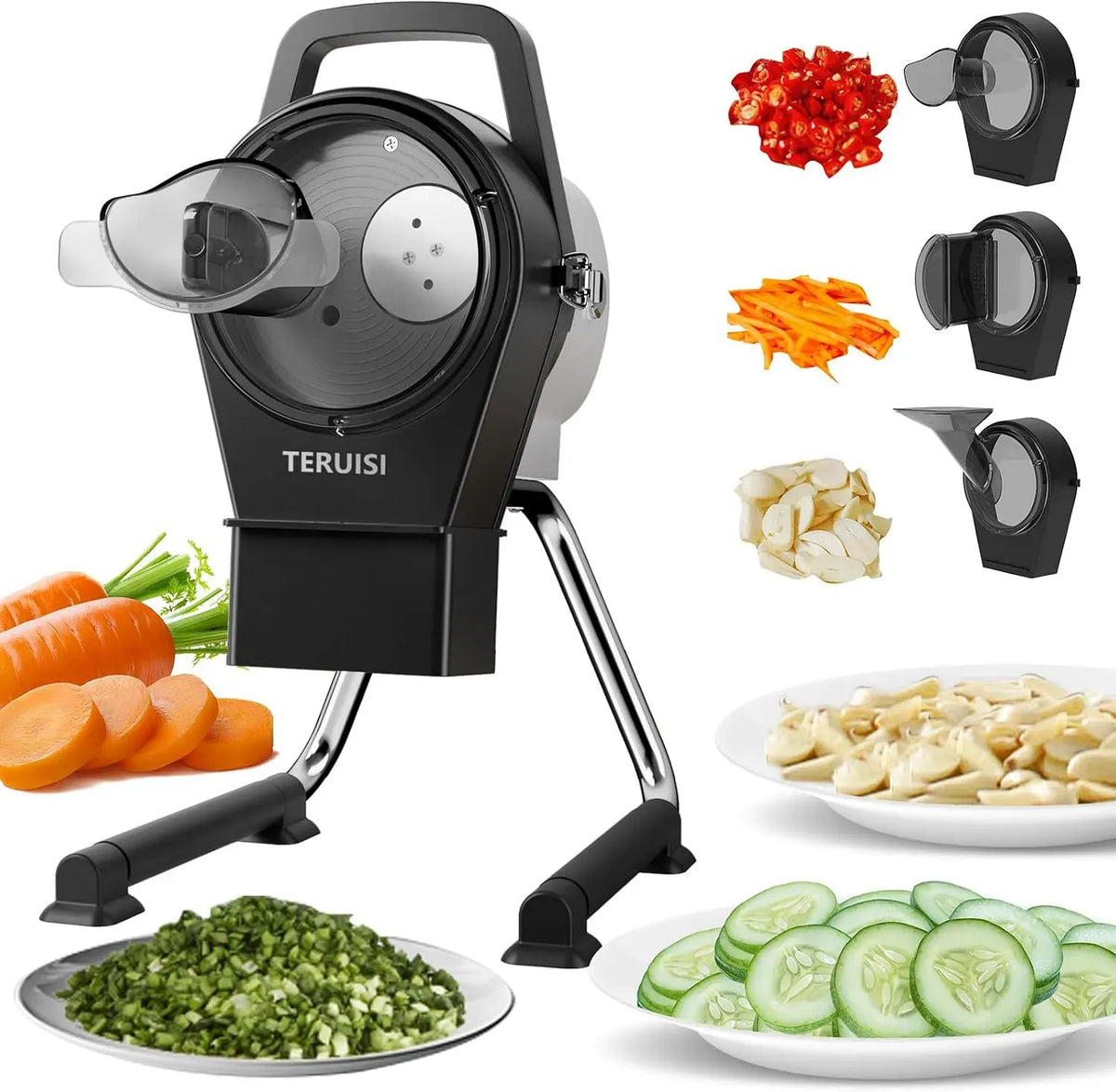 Robot, 200 W, 5 mm, professionnel, Réglable, Hachoir à Légumes Électrique