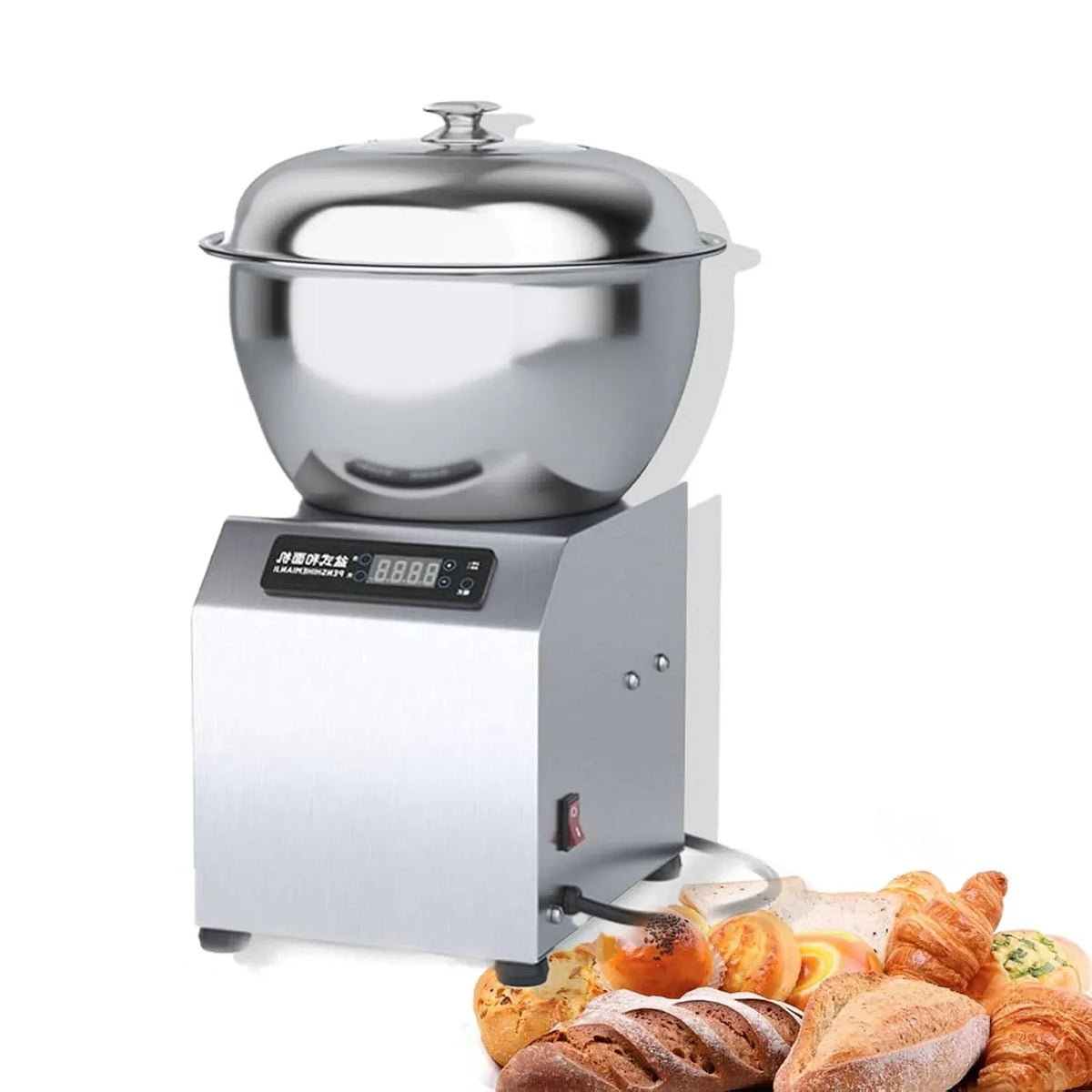Pizzeria, Double Rotation, pour Restaurant, électrique Professionnel 2200w, Batteur Lourd 8kg, Bol En Acier Inoxydable, Panneau Tactile