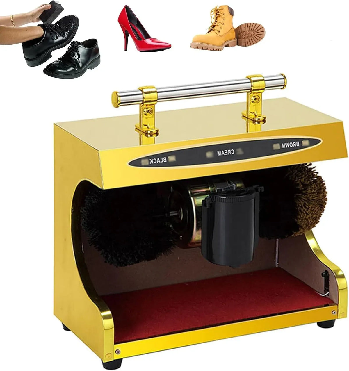Cireuse à chaussures commerciale, Cireuse à chaussures domestique en cuir, pour Cireuse à chaussures à induction entièrement automatique, Cireuse à