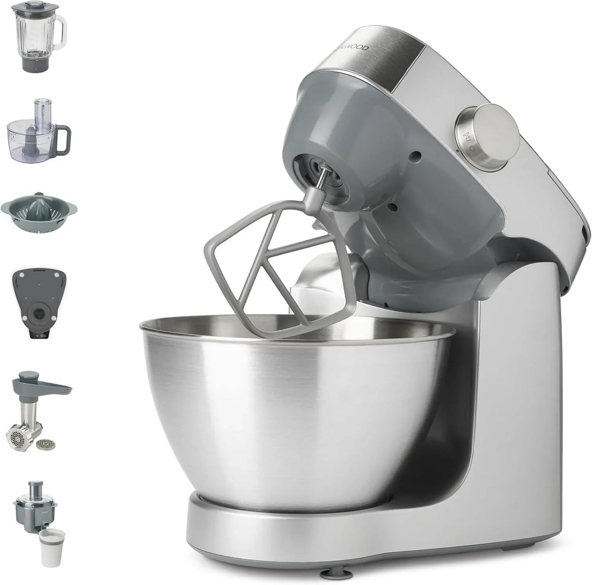 Kenwood KHC29A.R0SI Robot de cuisine, 4,3 L, 1000 W, acier inoxydable, 10 Accessoires