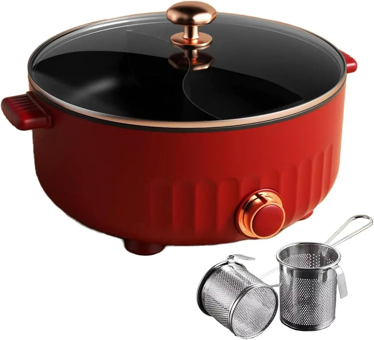 Fondue, 30cm, 6 L, 30 cm, IP65, rouge, pour Les RéUnions De Famille, ARTSIM