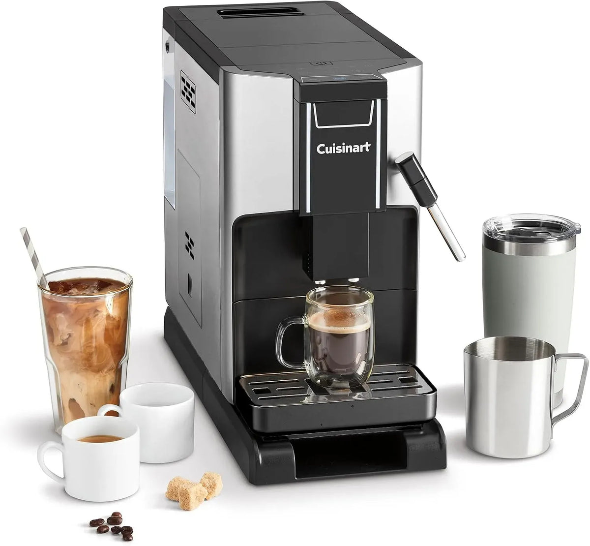 Mousseur à lait, émulsionneur à lait, CUISINART, tactile, 4 cafés en 1 touche : Espresso