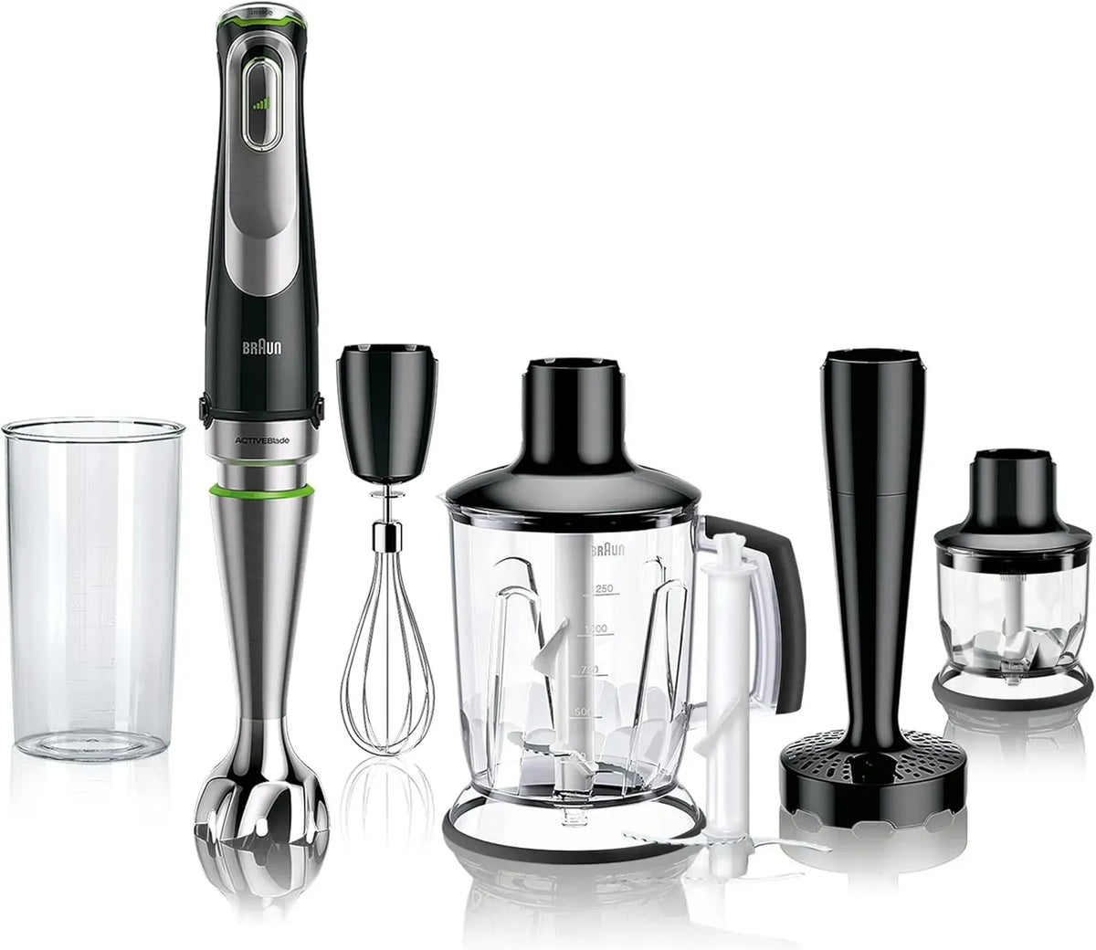 Braun MQ9147X Blender, 1200 W, noir, Verre Doseur 600mL, MultiQuick 9