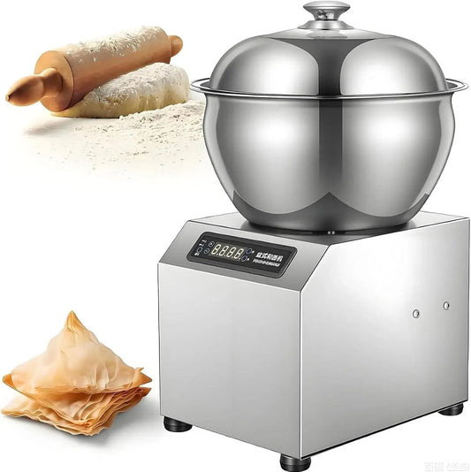 8kg/18lbs Pizzeria, Pétrin à Double Rotation en Acier Inoxydable, pour mélangeur à Spirale électrique et pétrin en Acier Inoxydable pour Restaurant