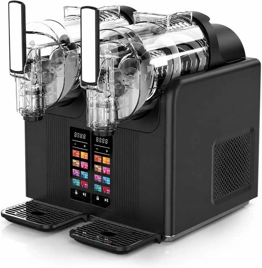 X 2 Machine À Granités, 2 L, 430 W, 7 programmes, professionnel, noir, bois, pour Cocktails Glacés