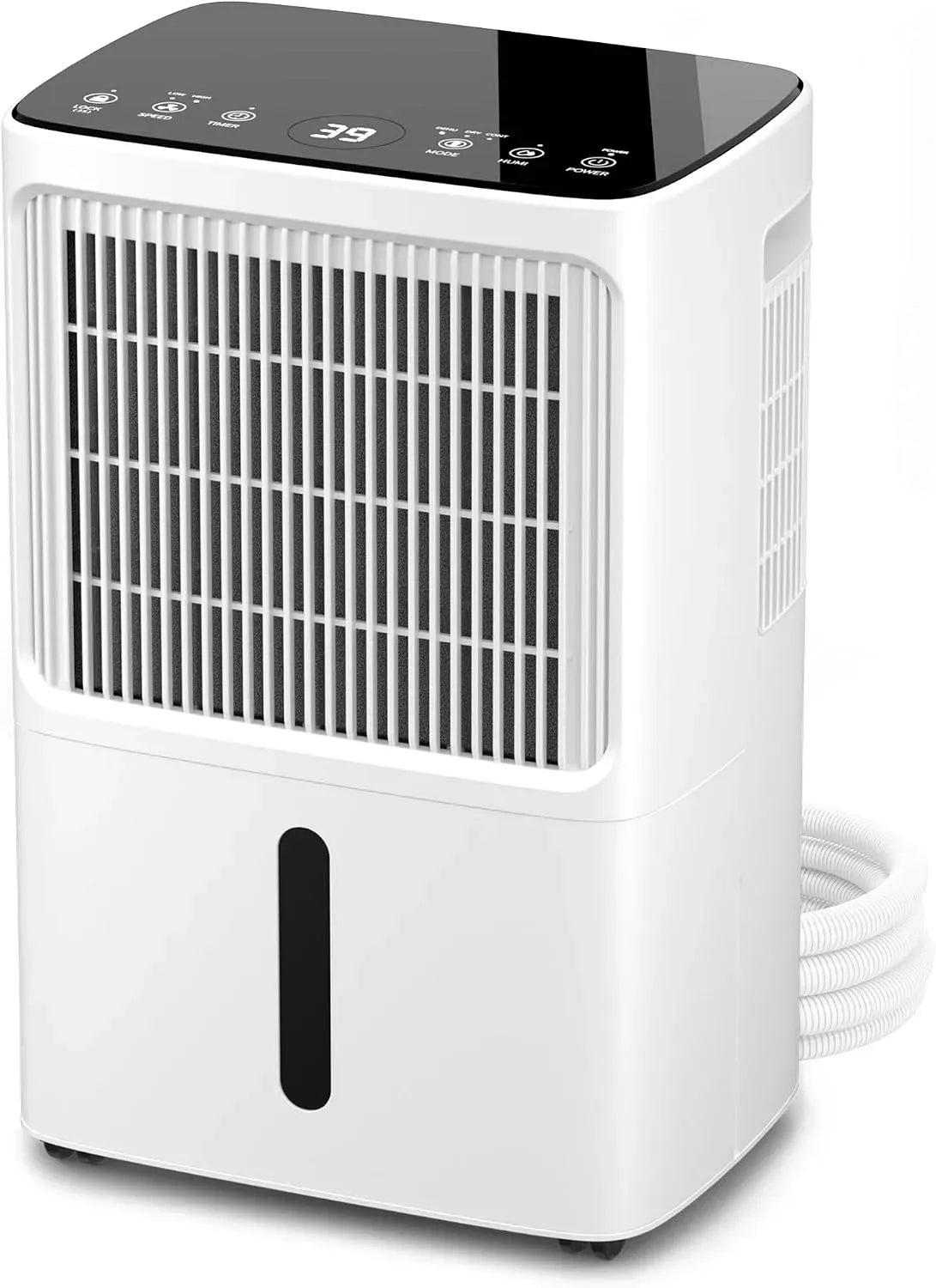 Déshumidificateur, 16 L, minuteur, verrouillage, Élimine 16 L d'humidité par 24 h, Pour une pièce d'environ 70 m², 140 m³