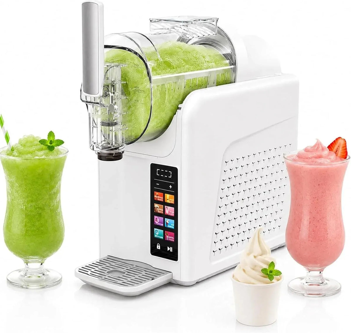 Machine à Granita, machine à glace et sorbet, machine à granité, machine à café électrique, 185 W, professionnel, blanc, pour La Maison