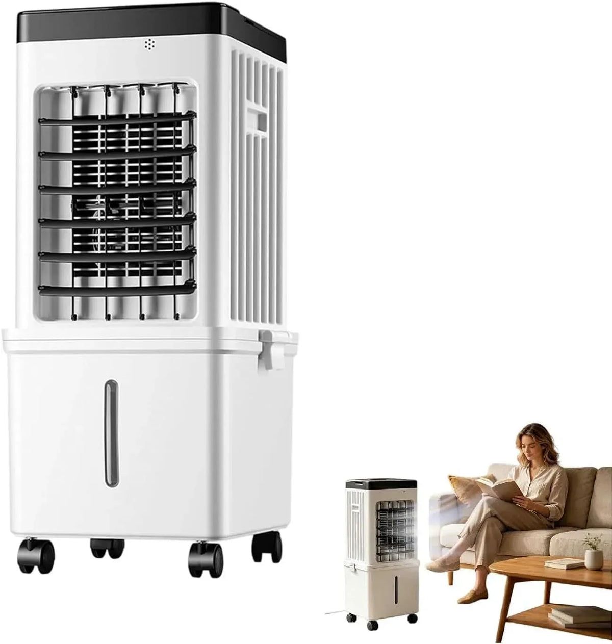 Climatiseur 7.5H, 15 L, 75 W, 40 dB, minuteur, grand réservoir, silencieux, amovible