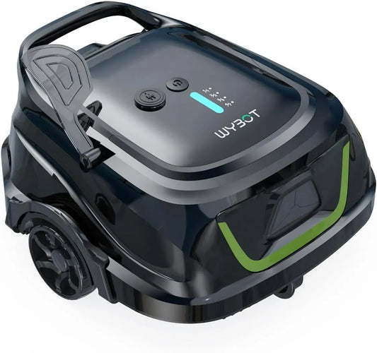 A1p Robot, robot nettoyeur de piscine, sans fil, vert, pour Hors-Sol Et Plates, WYBOT