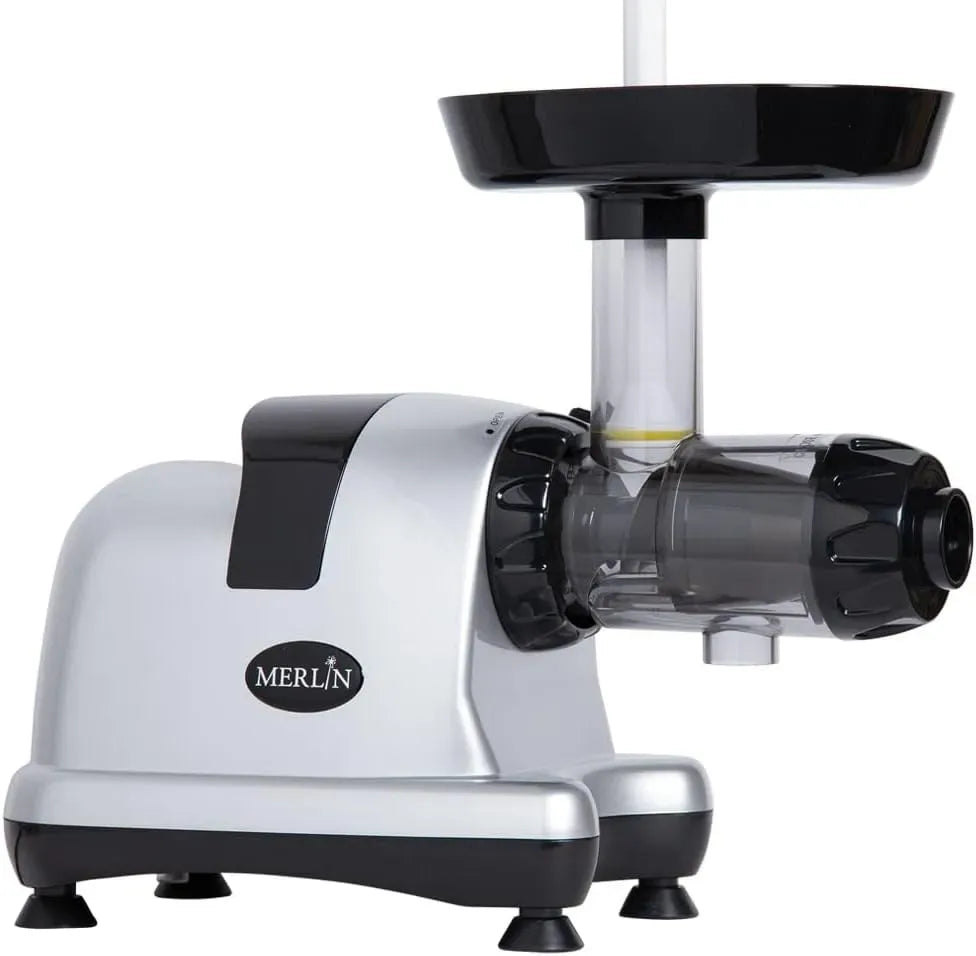 Extracteur de jus, 200 W, Merlin MNC500S, argenté, 80 trs/min, Sans BPA