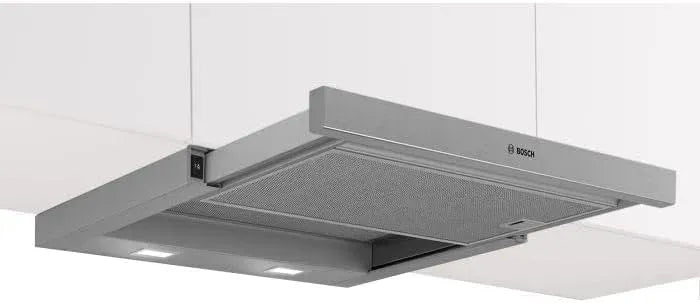 Bosch DFM064W55 Hotte aspirante, 60 cm, hotte de cuisine, évacuation et recyclage, éclairage LED, 3 niveaux, 3 niveaux de puissance