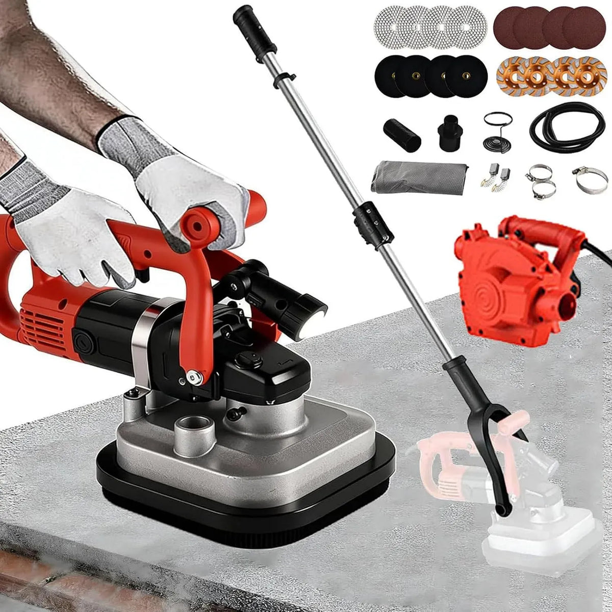 Aspirateur, 3600 W, acier inoxydable, 6 Vitesses 600~3000tr/Min, Moteur Cuivre Pur 3600W
