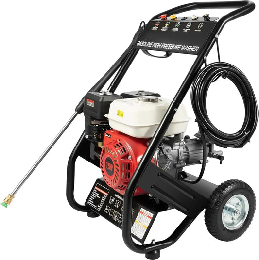 Vidéoprojecteur, vapeur, professionnel, projecteur vidéo, noir, 2200 PSI, Roues 8 pouces, 15°, 25°, 40°, 84°, 7,5 CV, 2,3 GPM, Buses 0°