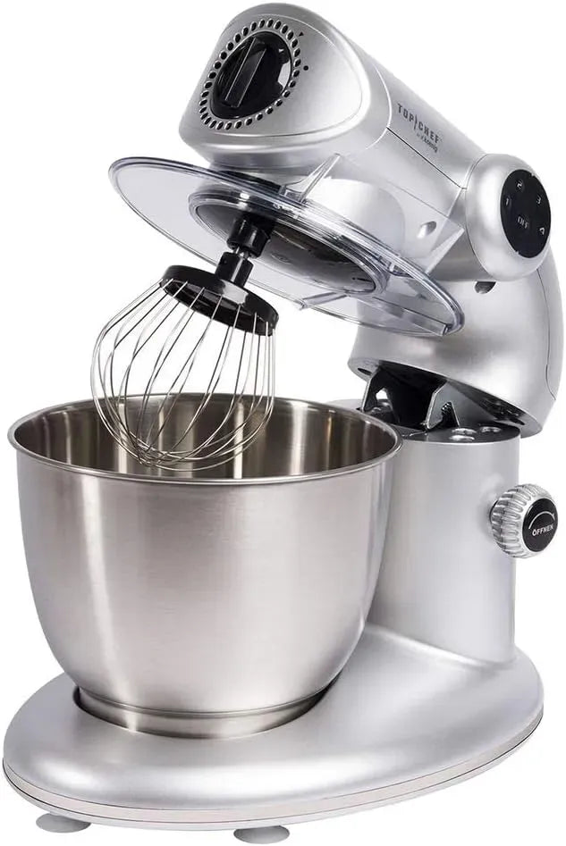 TOPC416 Robot, 5.5 L, 1000 W, professionnel, acier inoxydable, 4 vitesses, gris, Cuisine Pâtissier Pétrin 4 vitesses
