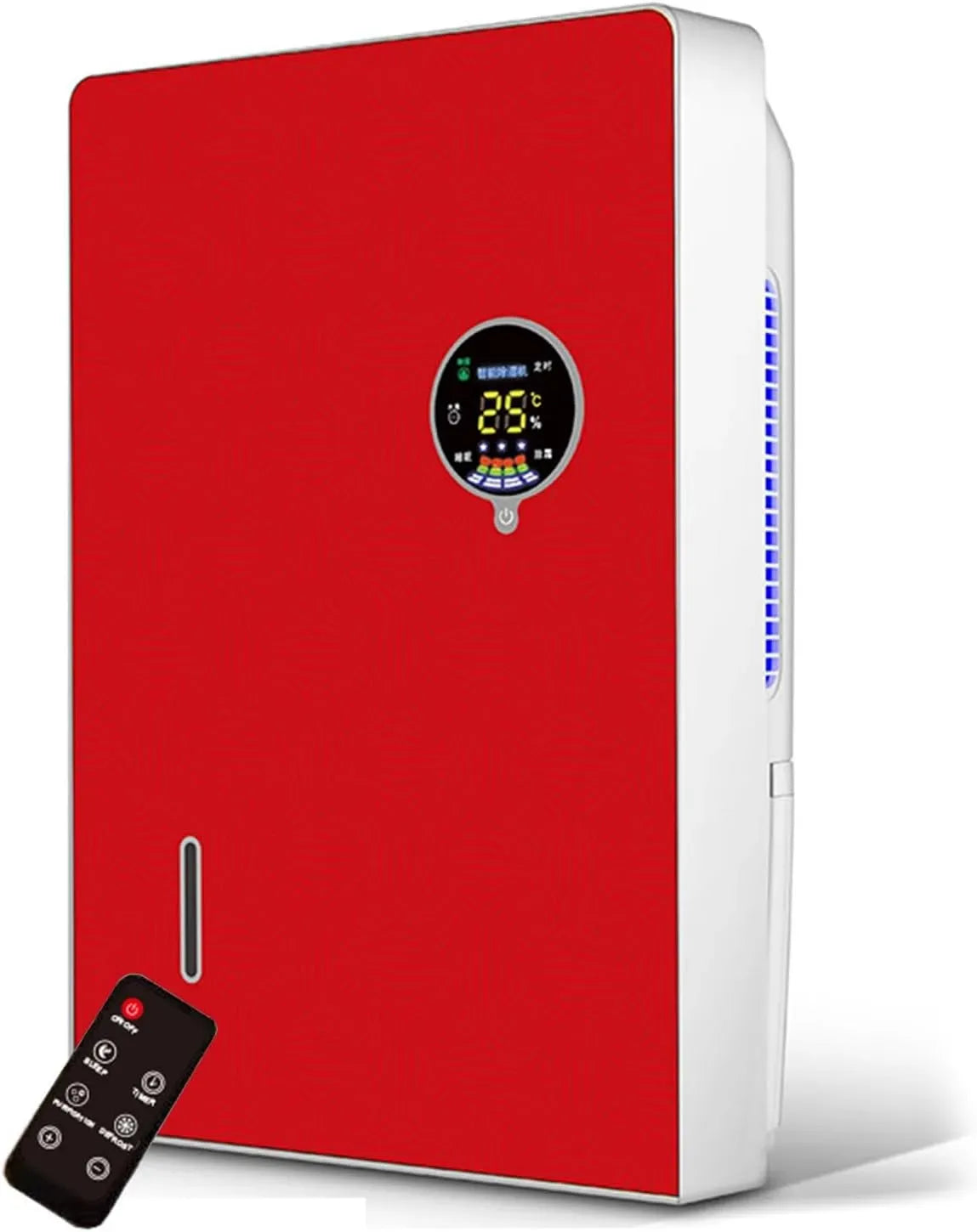 Déshumidificateur, 2,5 L, grand réservoir, rouge