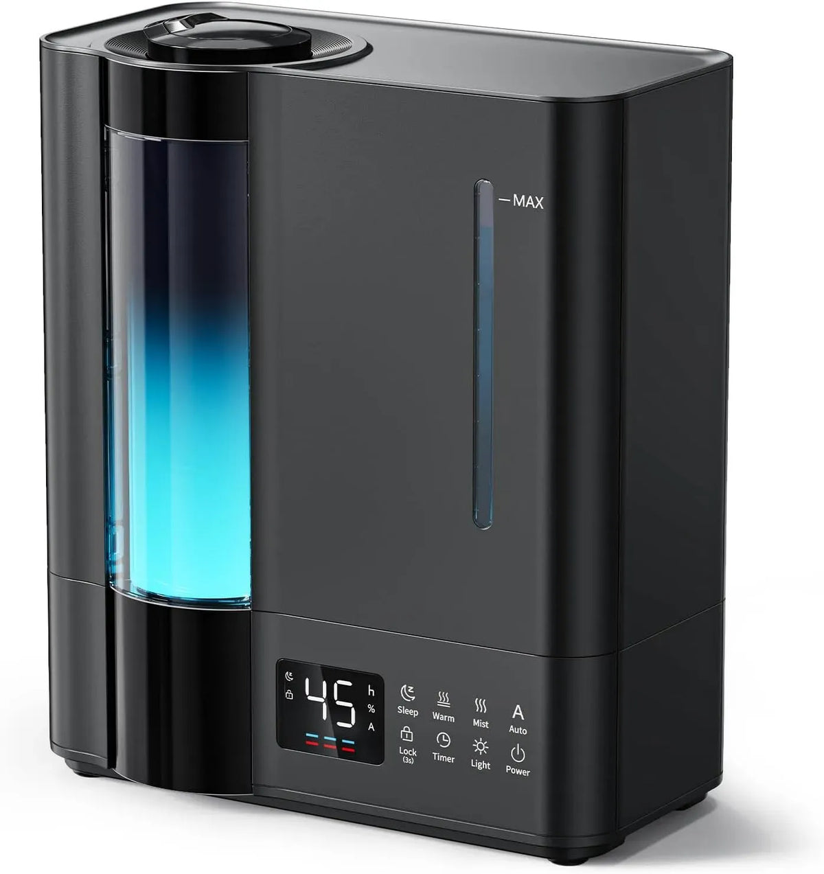 60H/25dB Humidificateur, Diffuseur, 8 L, 25 dB, silencieux, pour Bébé Enfants Plantes Soulagement Rapide, AROEVE