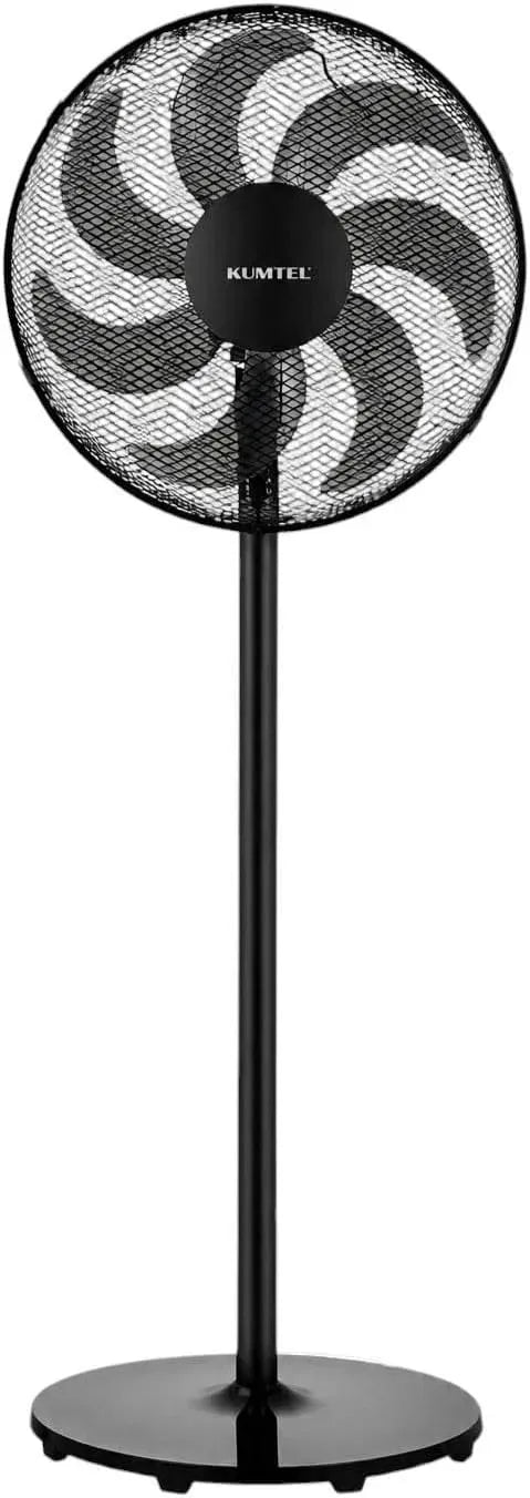 Ventilateur, 130cm, 50 W, 3 vitesses, silencieux, noir