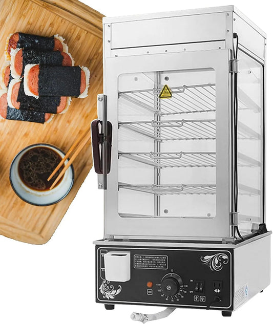 Armoire, cuiseur, étagère, 1200 W, 30 à 110 °C, thermostat, vapeur, professionnel, fonction chauffante, pour Aliments Chauds