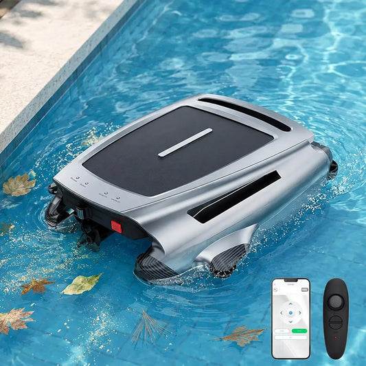 Robot aspirateur, Couverture Maximale 200m², aspirateur robot, Robot Aspirateur Nettoyeur Piscine Solaire