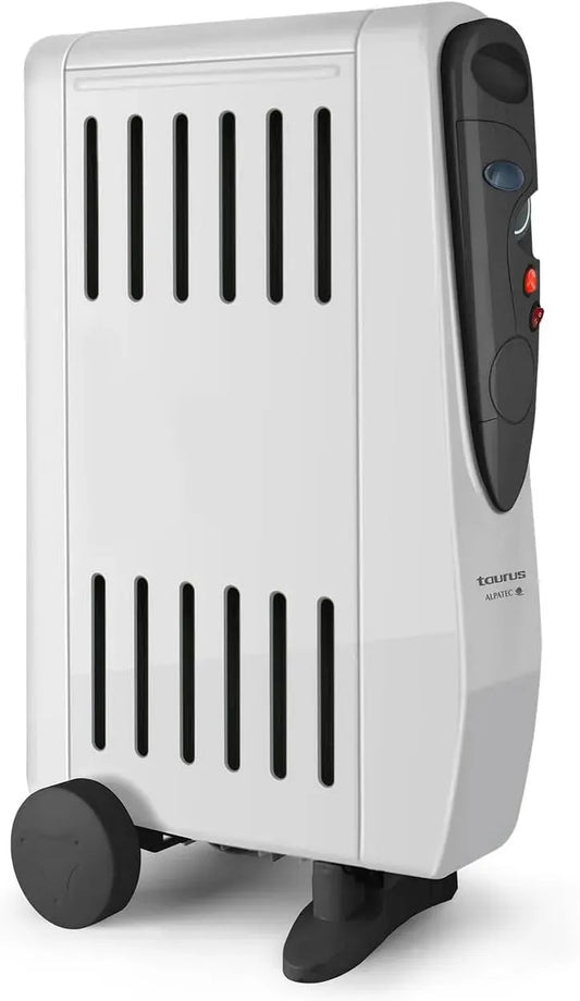 Taurus Radiateur électrique, 1500 W, thermostat, 3 niveaux, gris, 3 niveaux de puissance