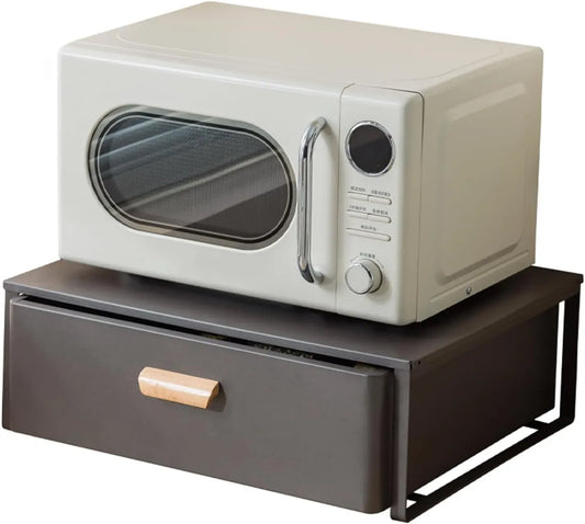 Micro-ondes, 50 cm, four micro-ondes, noir, station de café et rangement d'appareils de cuisine, acier au carbone