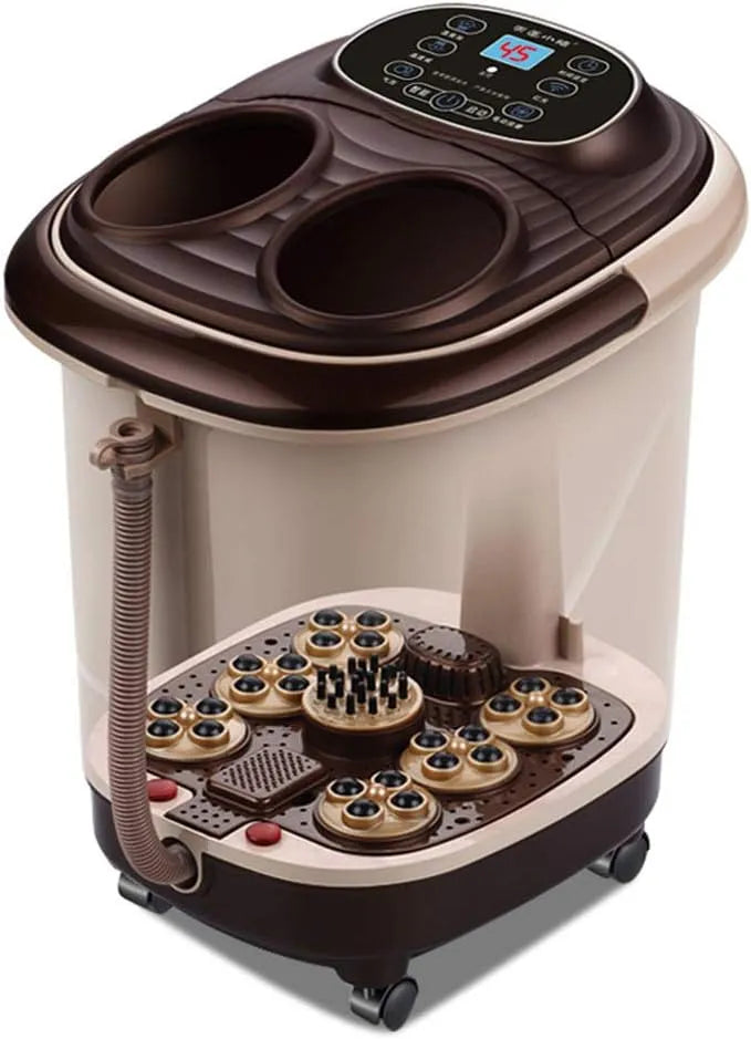Bain de Pieds électrique pour pédicure, Bain de Pieds Chauffant et massant, pour Bulles automatiques, Extra Profond, avec télécommande