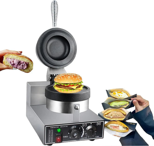 Machine à Hamburger, Machine de Cuisson, Machine à Sandwich, Presse, gril à panini et croque-monsieur, 1200 W, 220 V, professionnel