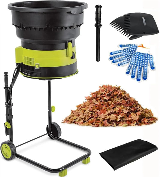 noPowercord, 2500w Broyeur à Feuilles électrique Broyeur De Compost Broyeur De Branches Hachoir à Feuilles Broyeur De Feuilles De Jardin, Diamètre De