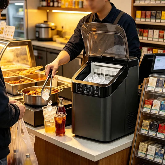 Machine à glaçons, professionnel, amovible, fabrique à glaçons, avec panier à glace amovible et pelle