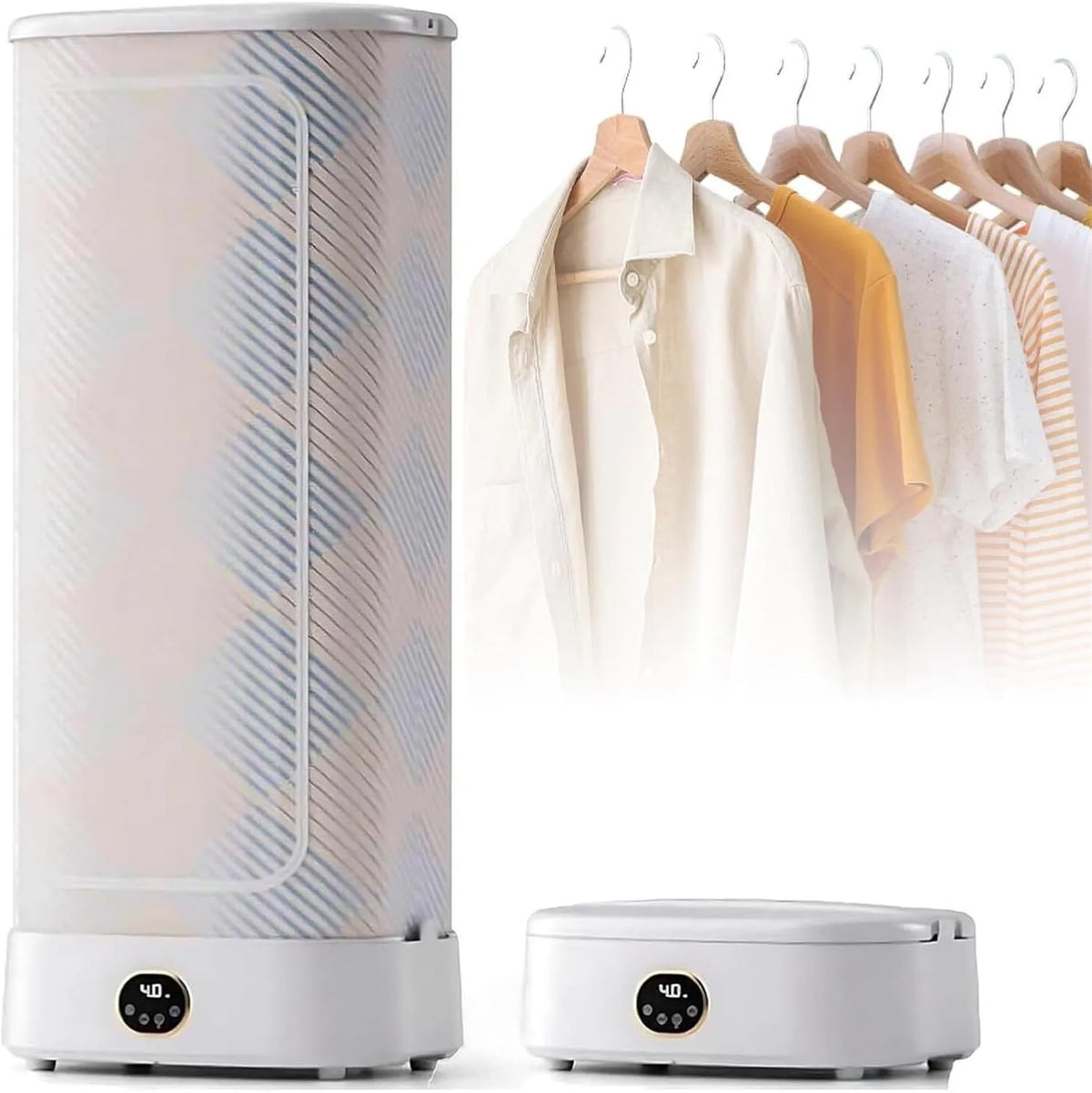 Sèche-linge, portable, minuteur, vapeur, circulation d'air chaud à 360°, Presse à vapeur portable avec séchoir
