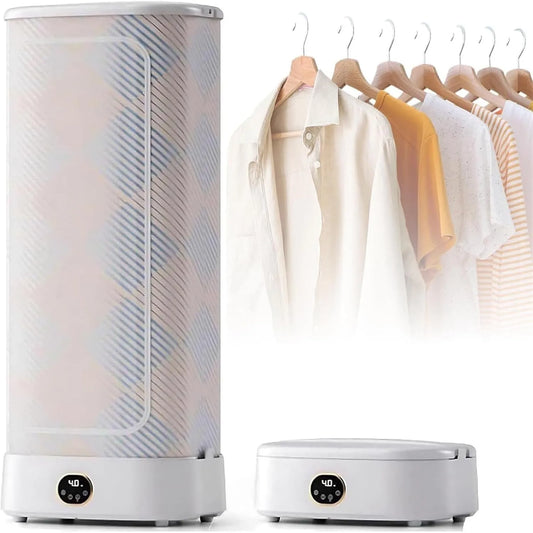 Sèche-linge, portable, minuteur, vapeur, circulation d'air chaud à 360°, Presse à vapeur portable avec séchoir