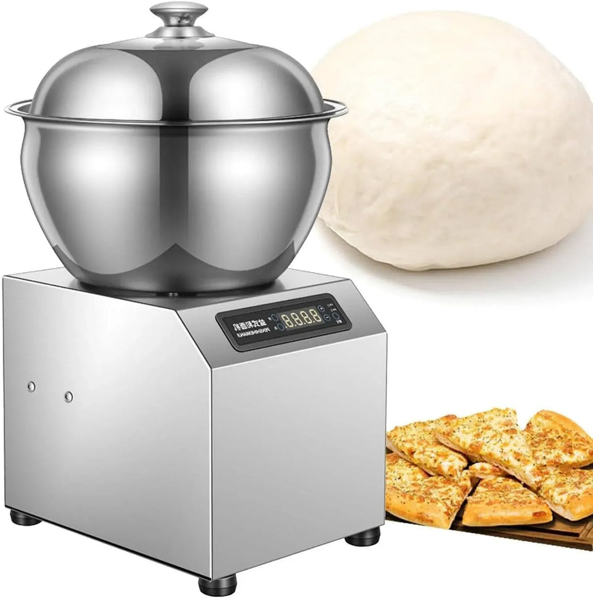 pour boulangeries, pour pizzerias et Restaurants, Pétrin électrique Robuste 5/8 kg, pétrin à Spirale 2 200 W avec Rotation bidirectionnelle et