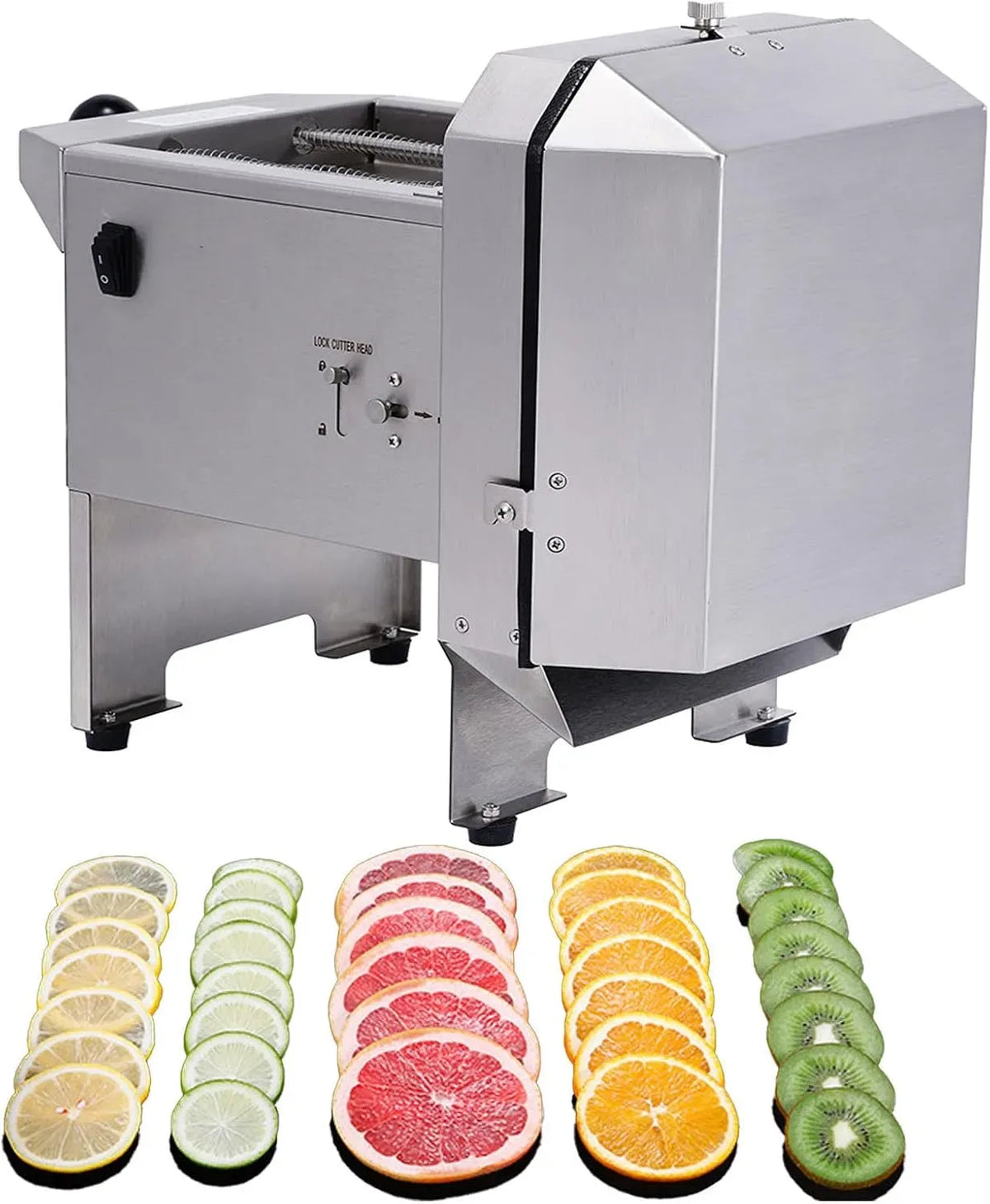 Trancheuse électrique pour Bananes Et Concombres, pour Coupe-Légumes pour usage professionnel, Tête De Coupe en Acier Inoxydable, épaisseur Réglable