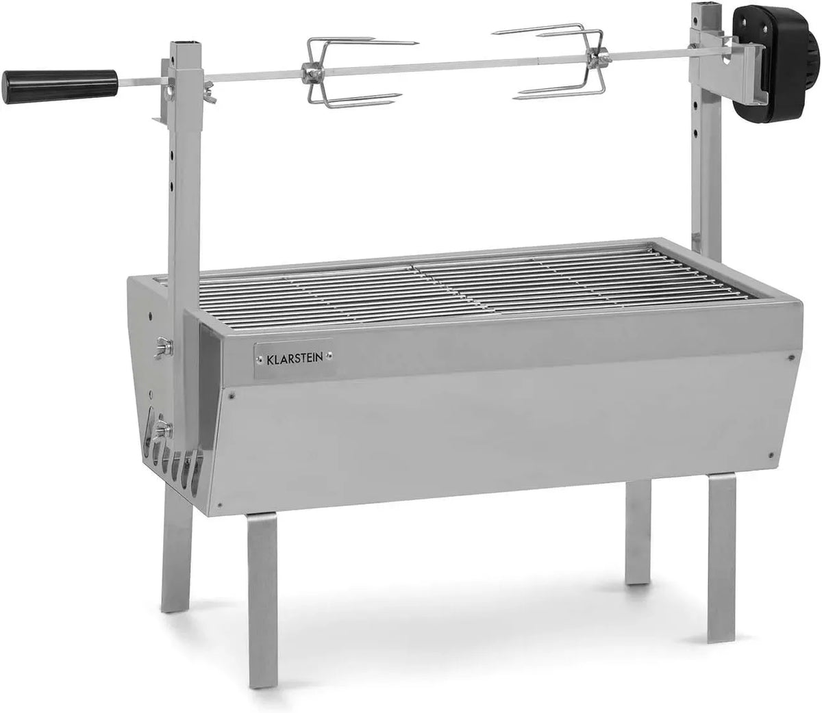 Klarstein Barbecue, Grill, acier inoxydable, Tourne Broche Electrique 2 en 1