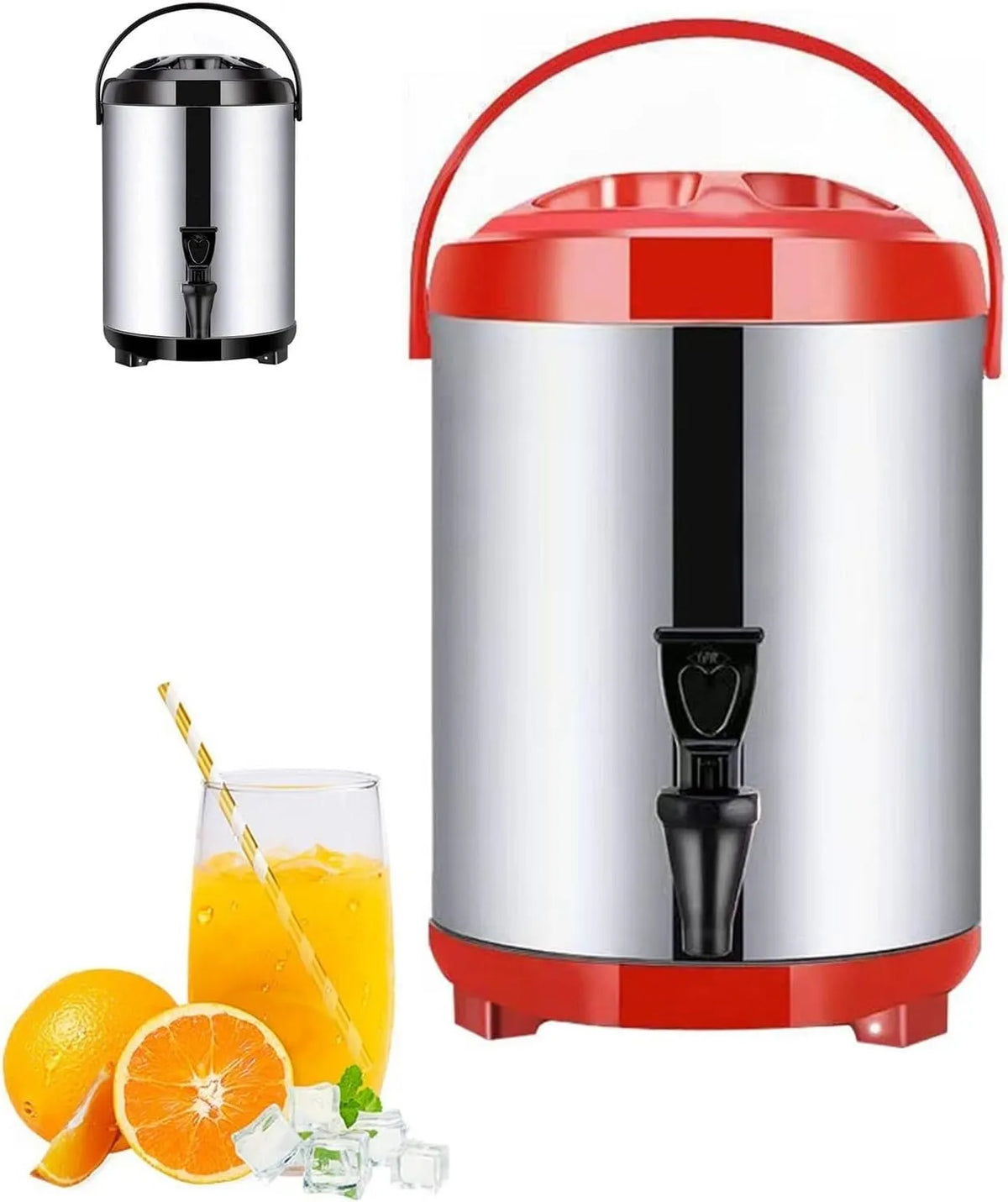 Robinet de cuisine, 6 L, portable, acier inoxydable, Garde au chaud pendant 10 à 12 heures, portable 6 L pour café