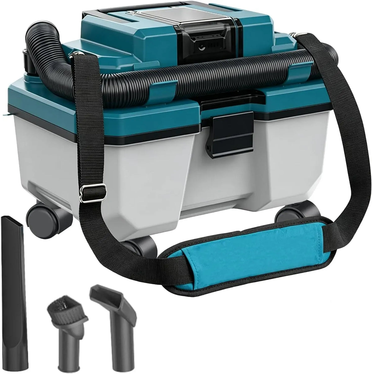 Makita Aspirateur, 10 L, 18 V, portable, grand réservoir, 2 buses