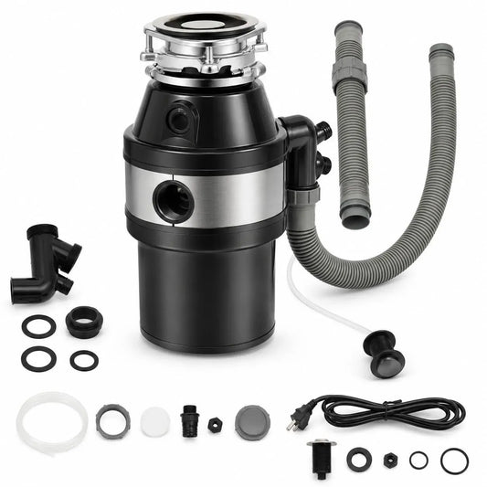 Lave-vaisselle W, 1,2 L, 560 W, pour évier avec chambre de broyage de 1,2 l, Broyeur de déchets de cuisine 56, 0,75 CV