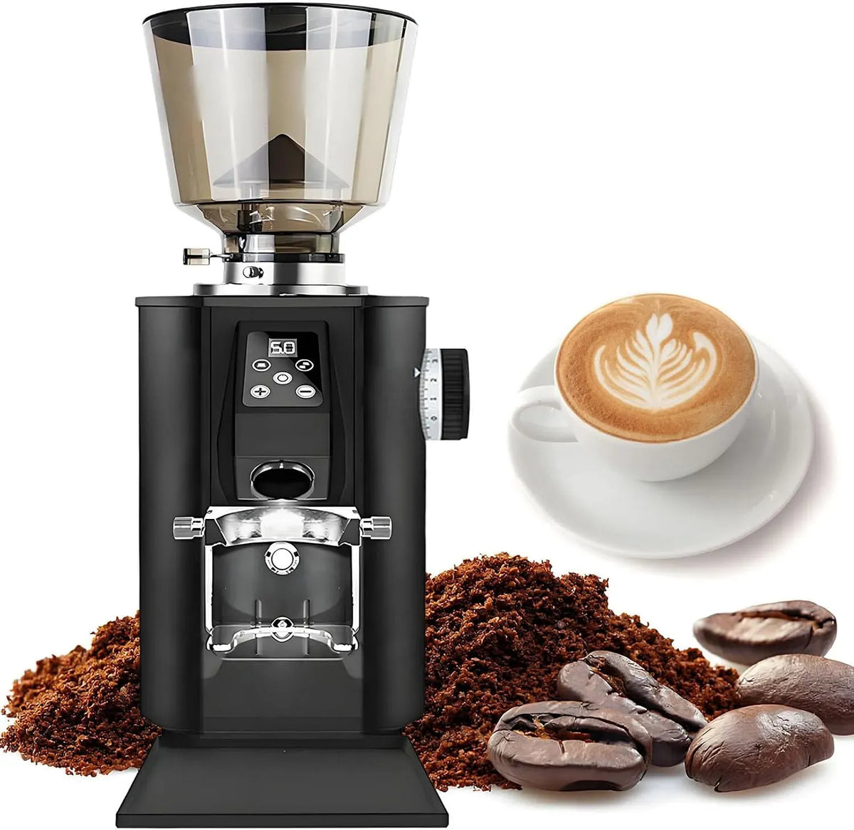 Moulin, broyeur à grains de café, 450 g, professionnel, noir