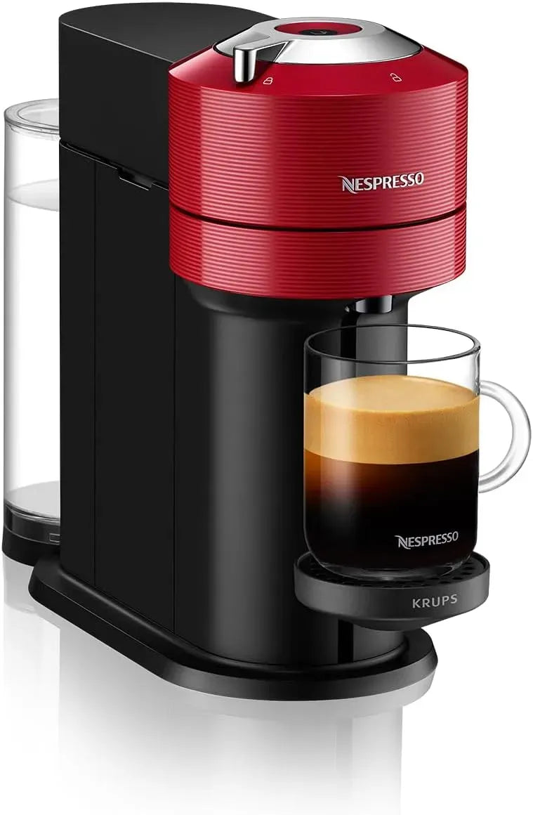 Nespresso YY4296FD Cafetière électrique, rouge, Kit de 12 capsules, Prépare 4 longueurs de café