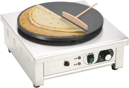Crêpière Électrique équipé de Bac Récupération Anti-adhérent 3000W Galette
