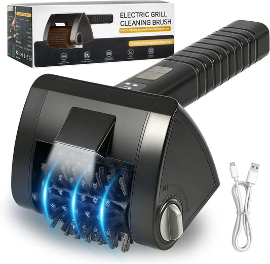 Nettoyeur, barbecue, Brosse, extérieur, gril, amovible, acier inoxydable, sans fil, pour barbecue extérieur