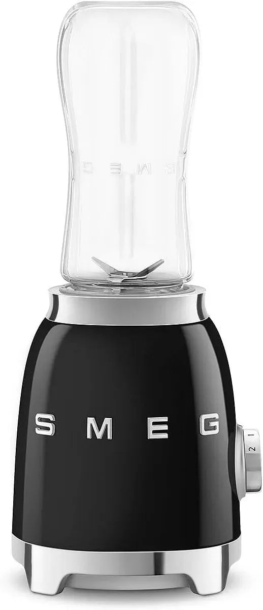 Smeg PBF00BLEU Blender, 1 bouteilles, 300 W, noir, 1 Bouteille de 600 ml Fournie, 2 Niveaux de Vitesse