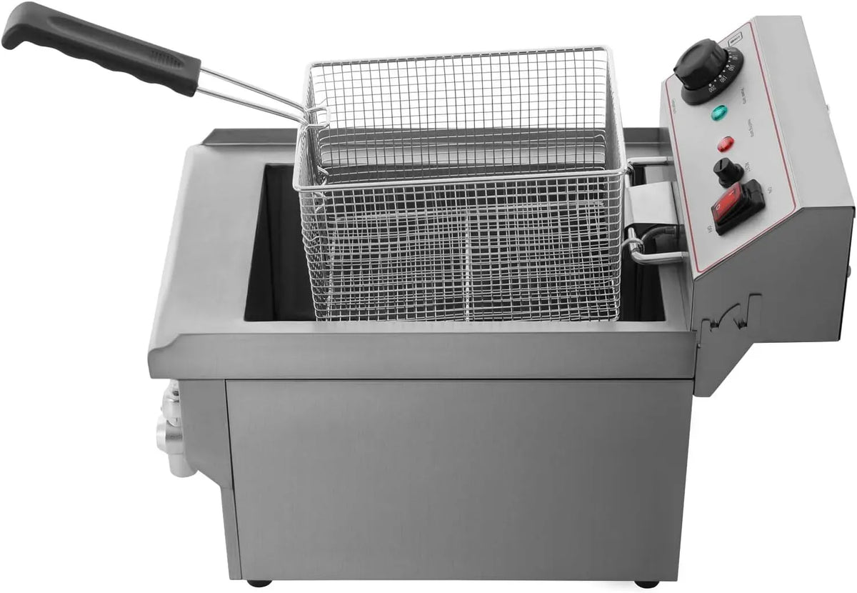 Friteuse électrique, protection contre la surchauffe, pour convient pour les restaurants, 3000 W, 8 l, valve de vidange, les restaurants de