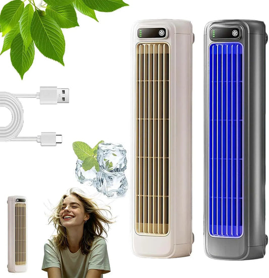 Réfrigérateur, portable, 3 vitesses, USB, silencieux, noir, Mini Climatiseur Mobile et Portable, Rafraichisseur d'Air Silencieux